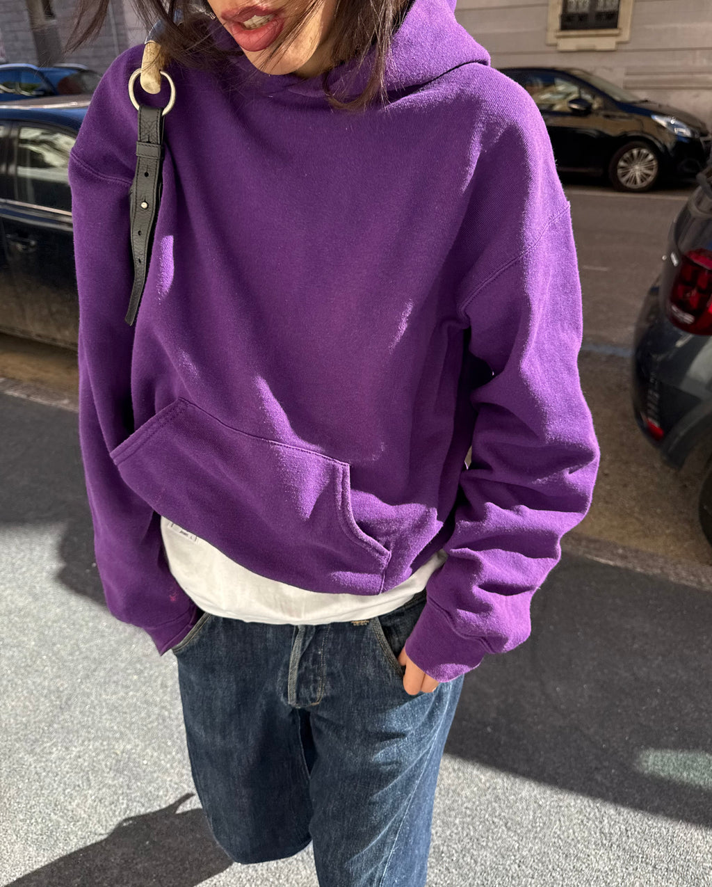 Vintage violet hoodie