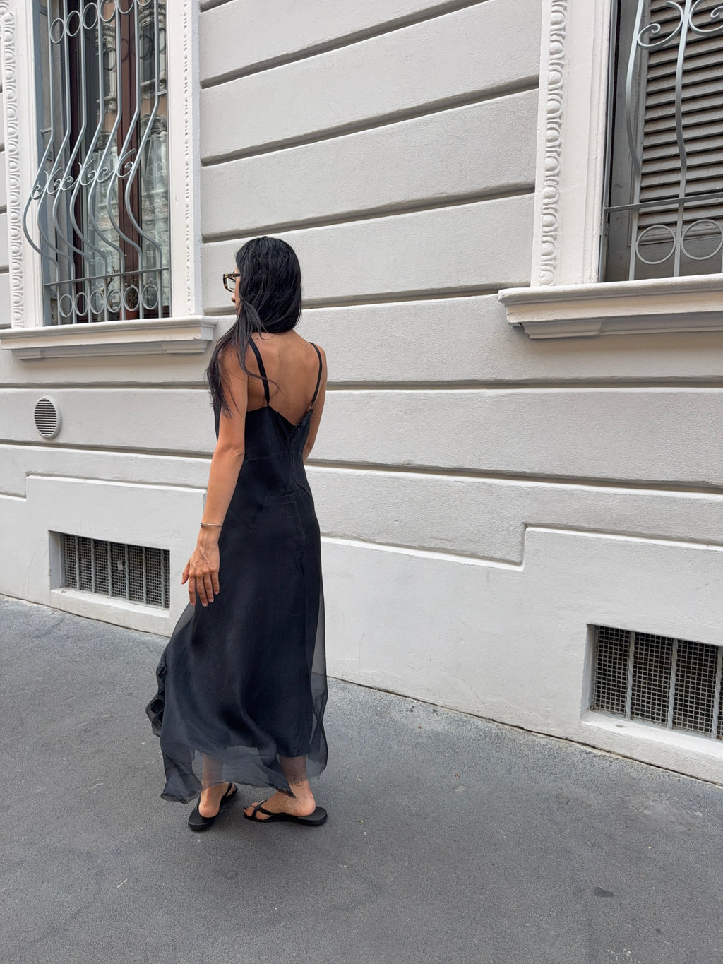 100 silk black dress