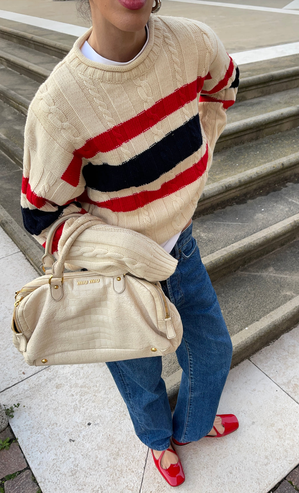 Striped wool jumper