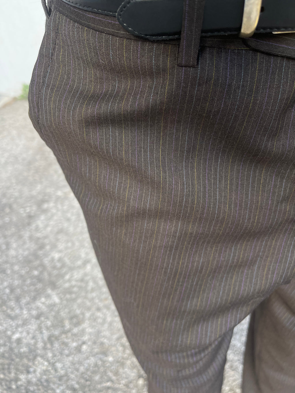 Pinstripe trousers