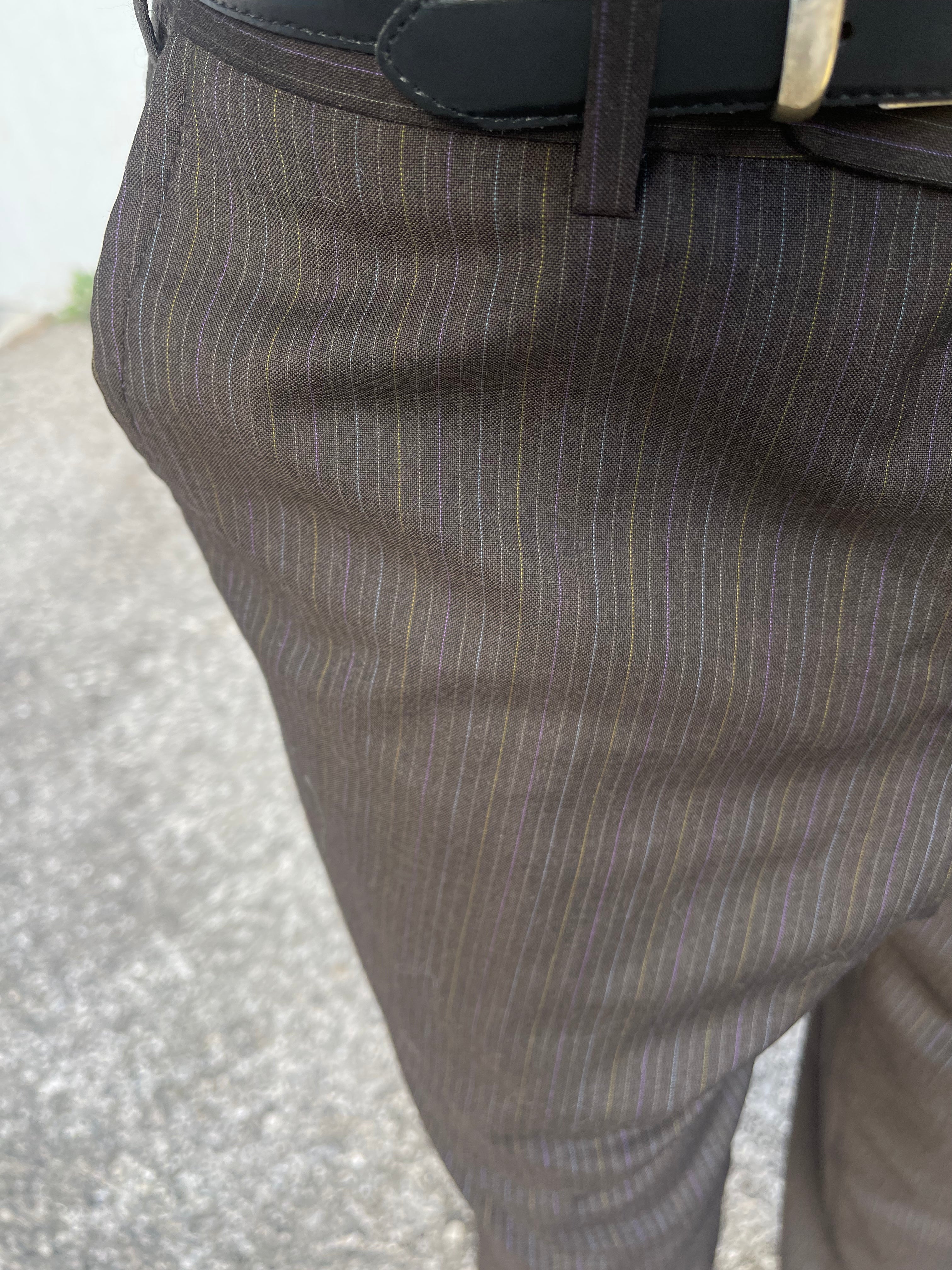 Pinstripe trousers