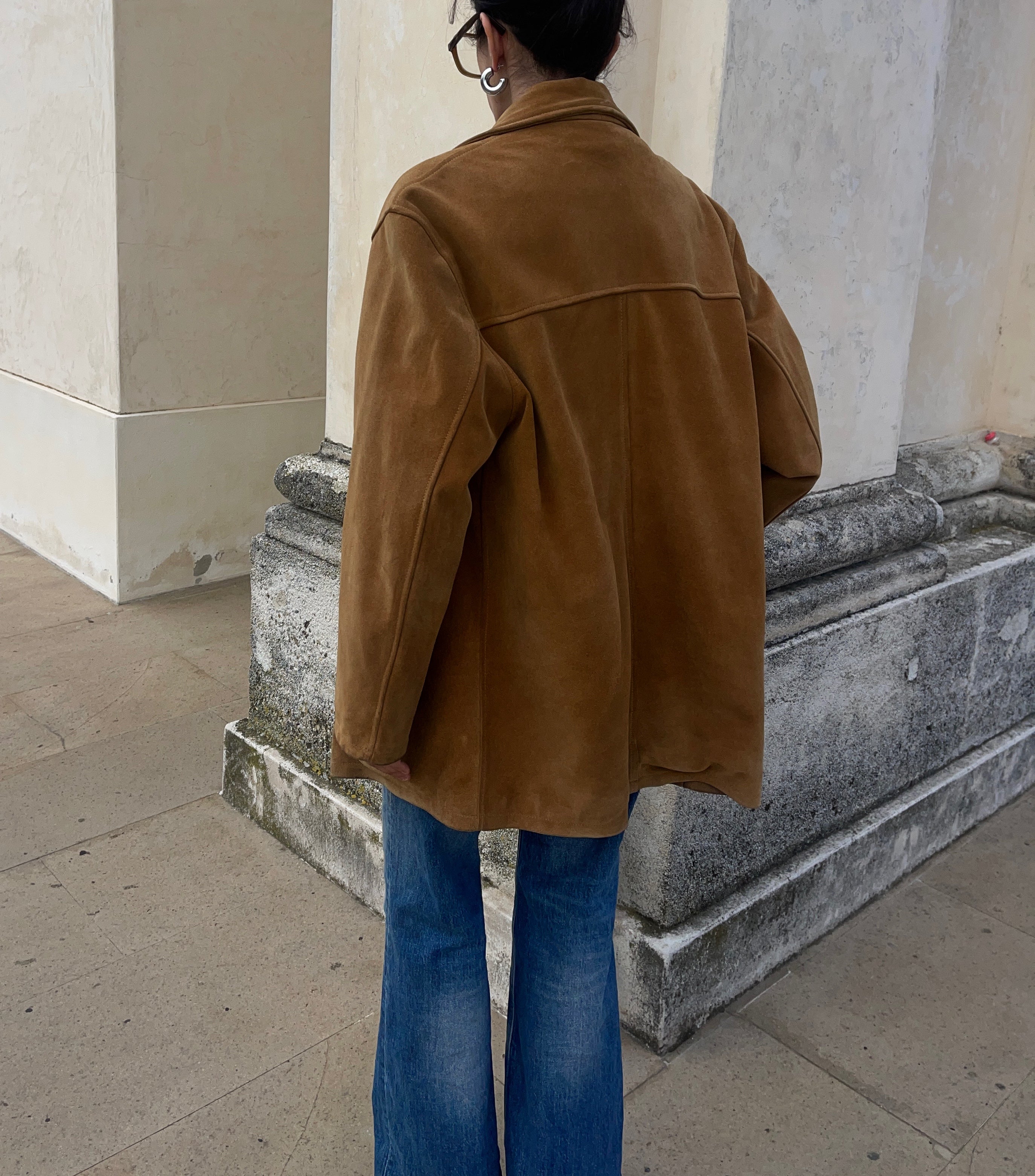 Suede leather jacket