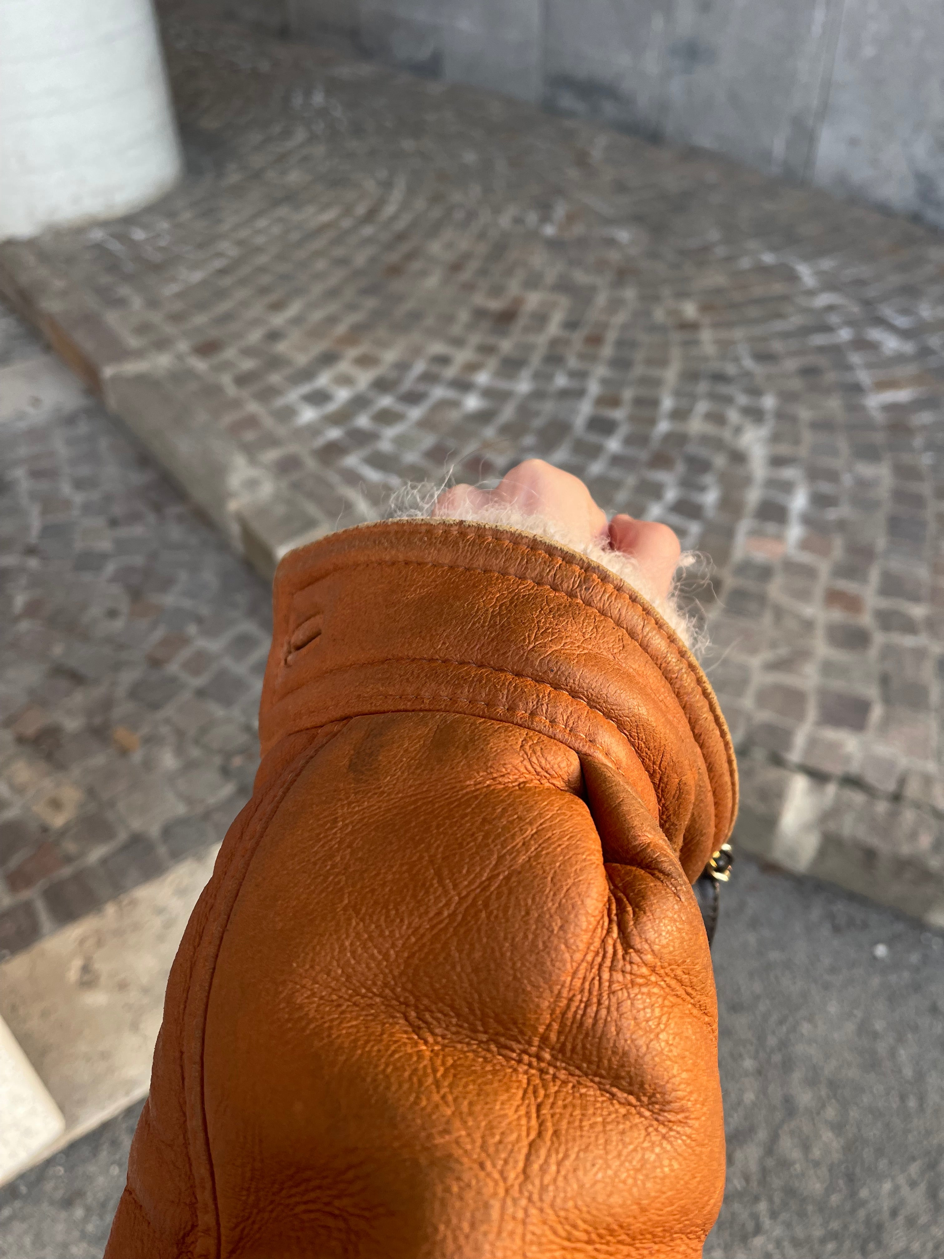 Shearling bomber