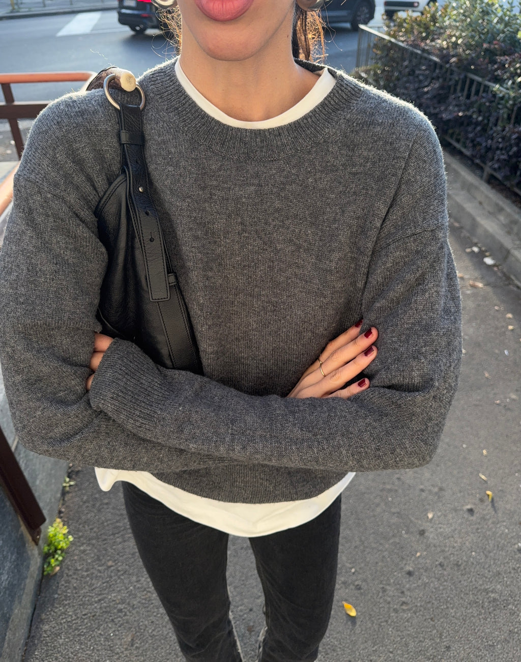 100% wool grey jumper