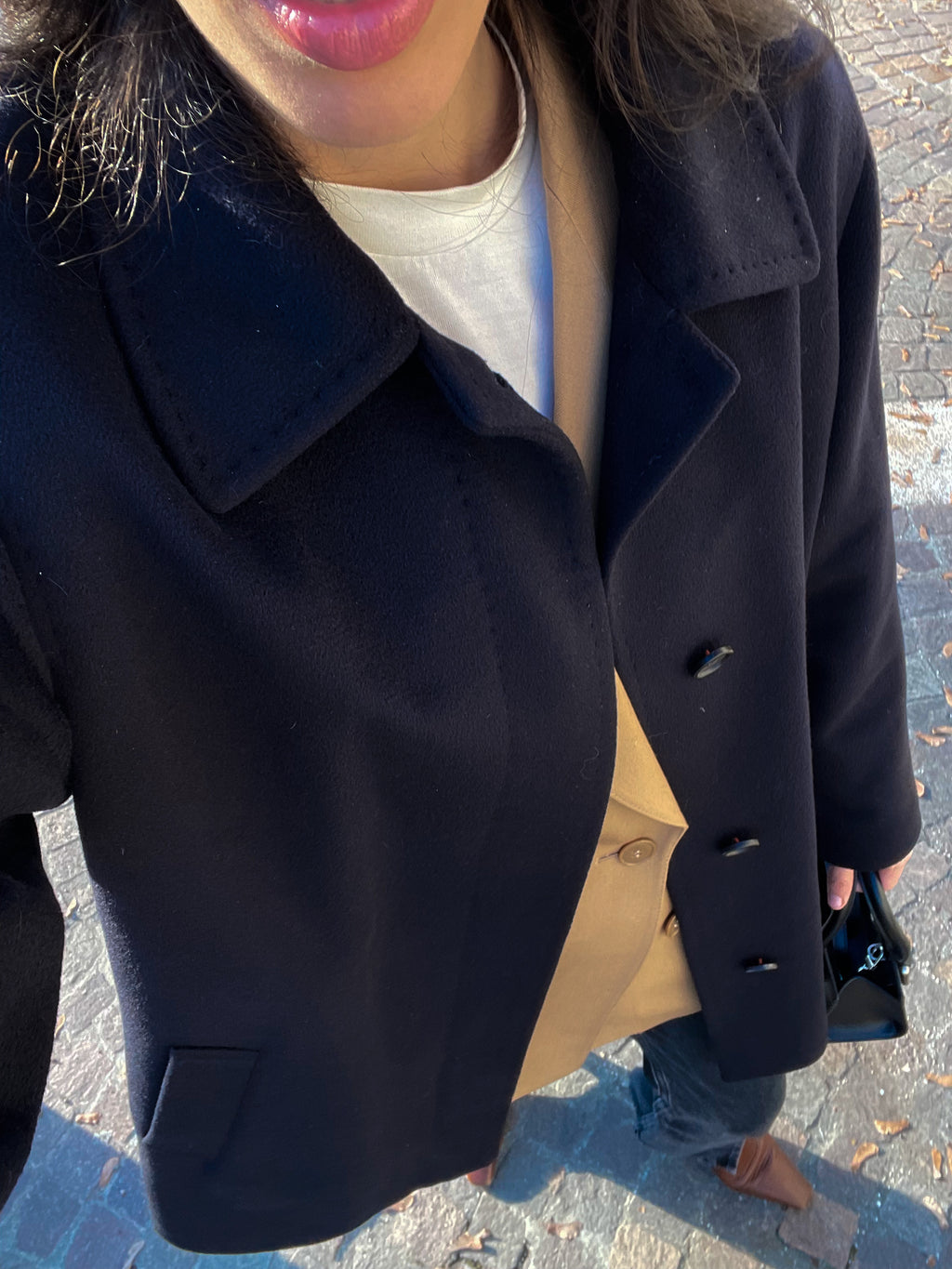 CINIZIA ROCCA 100 cashmere blue coat