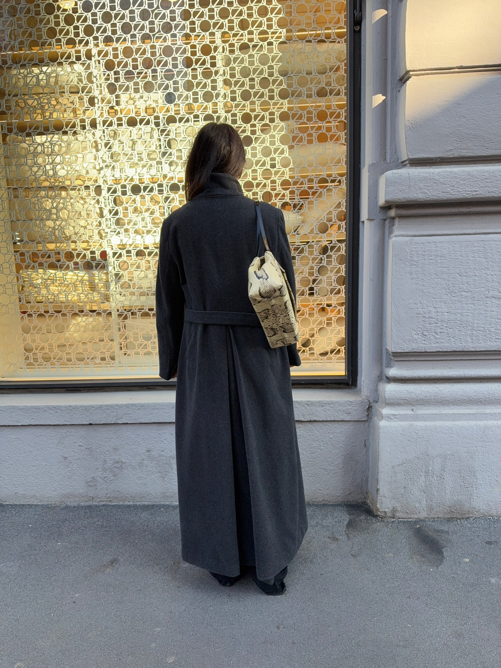 Papessa extra LONG grey coat