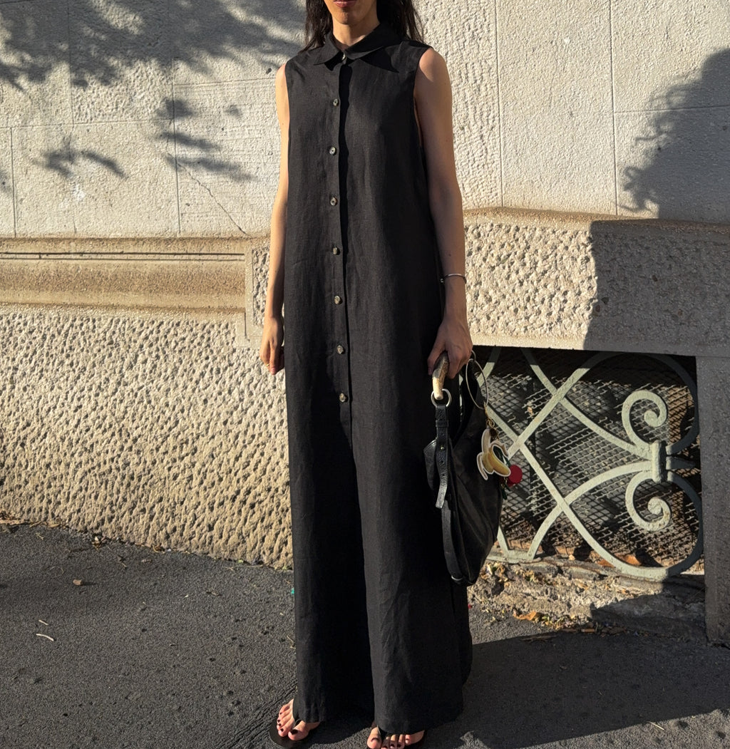 100 linen maxi dress / shirt