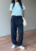 Wool gessato trousers