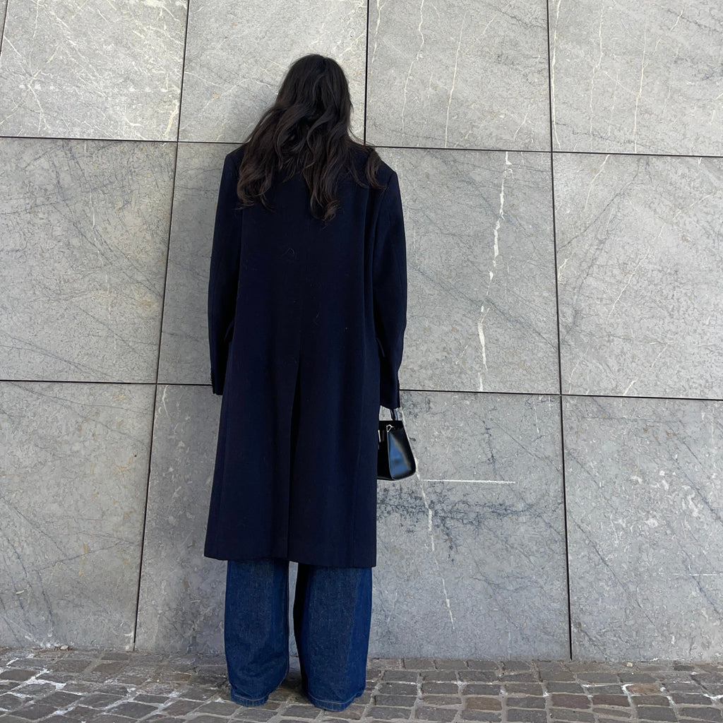 MAXI blue man coat