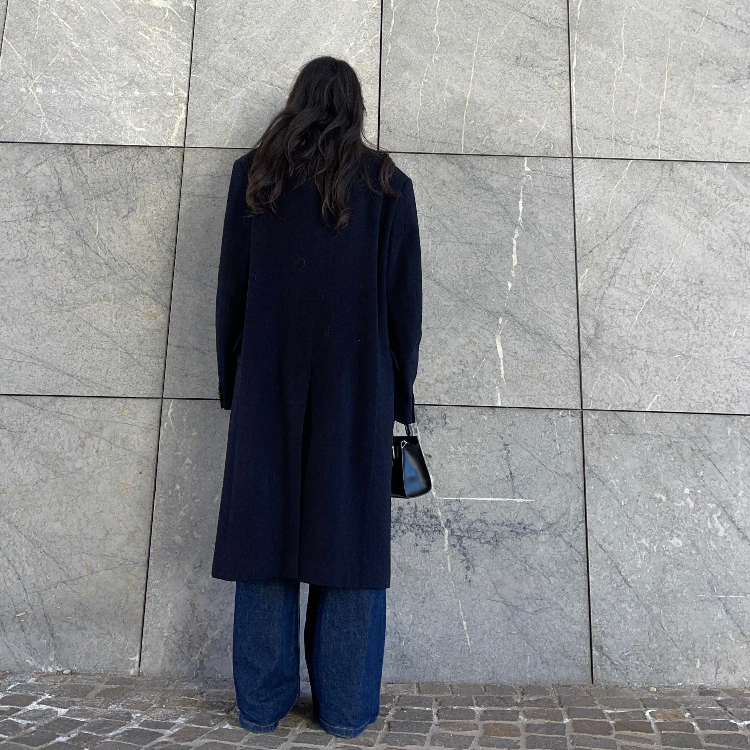 MAXI blue man coat
