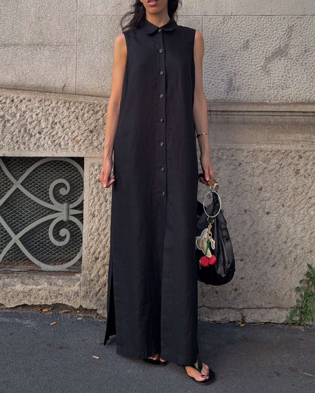 100 linen maxi dress / shirt