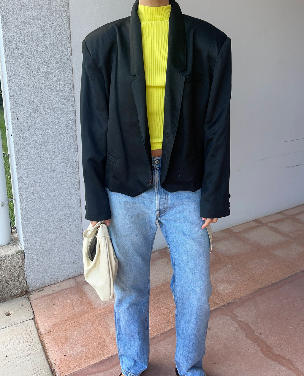 Black over blazer