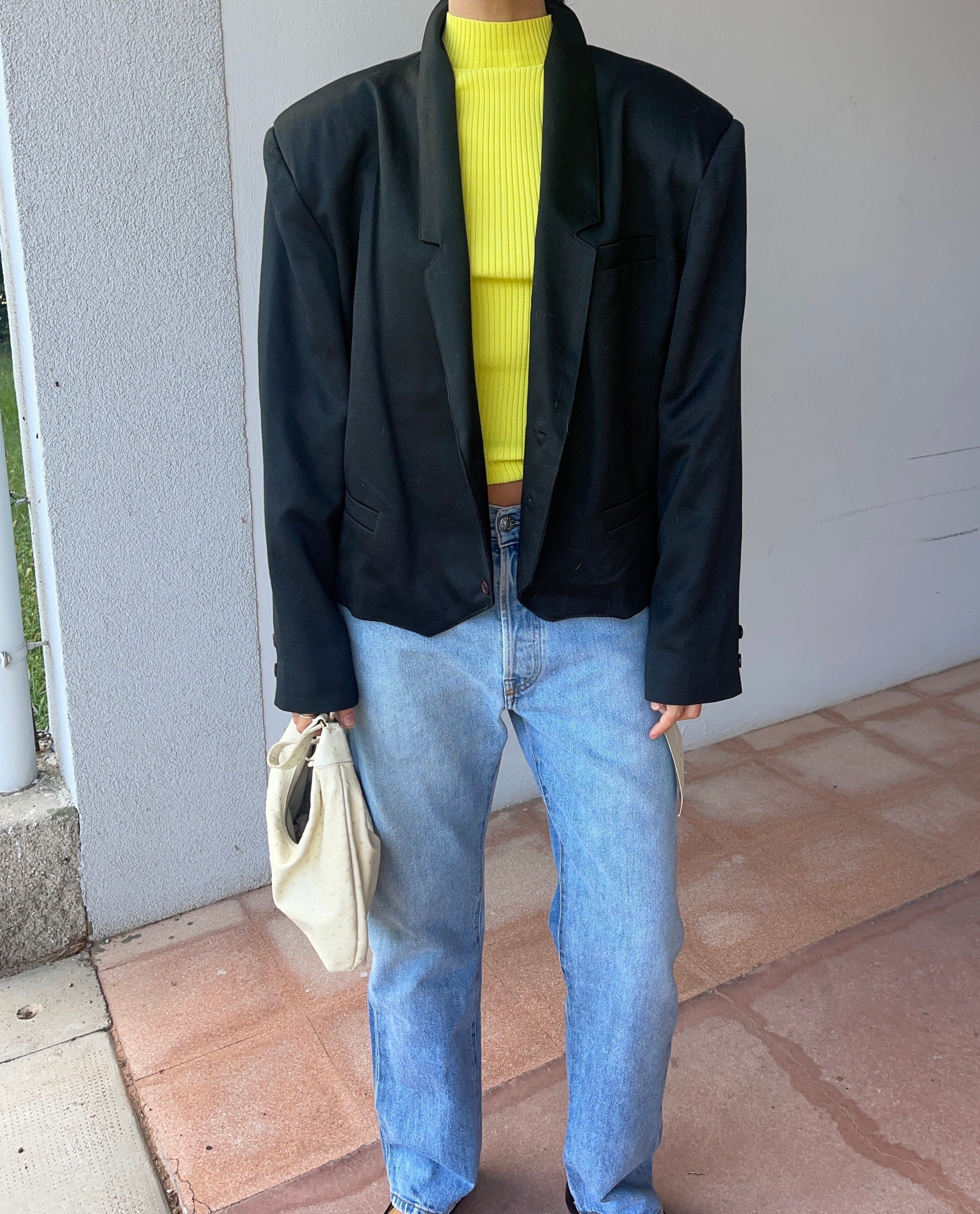 Black over blazer