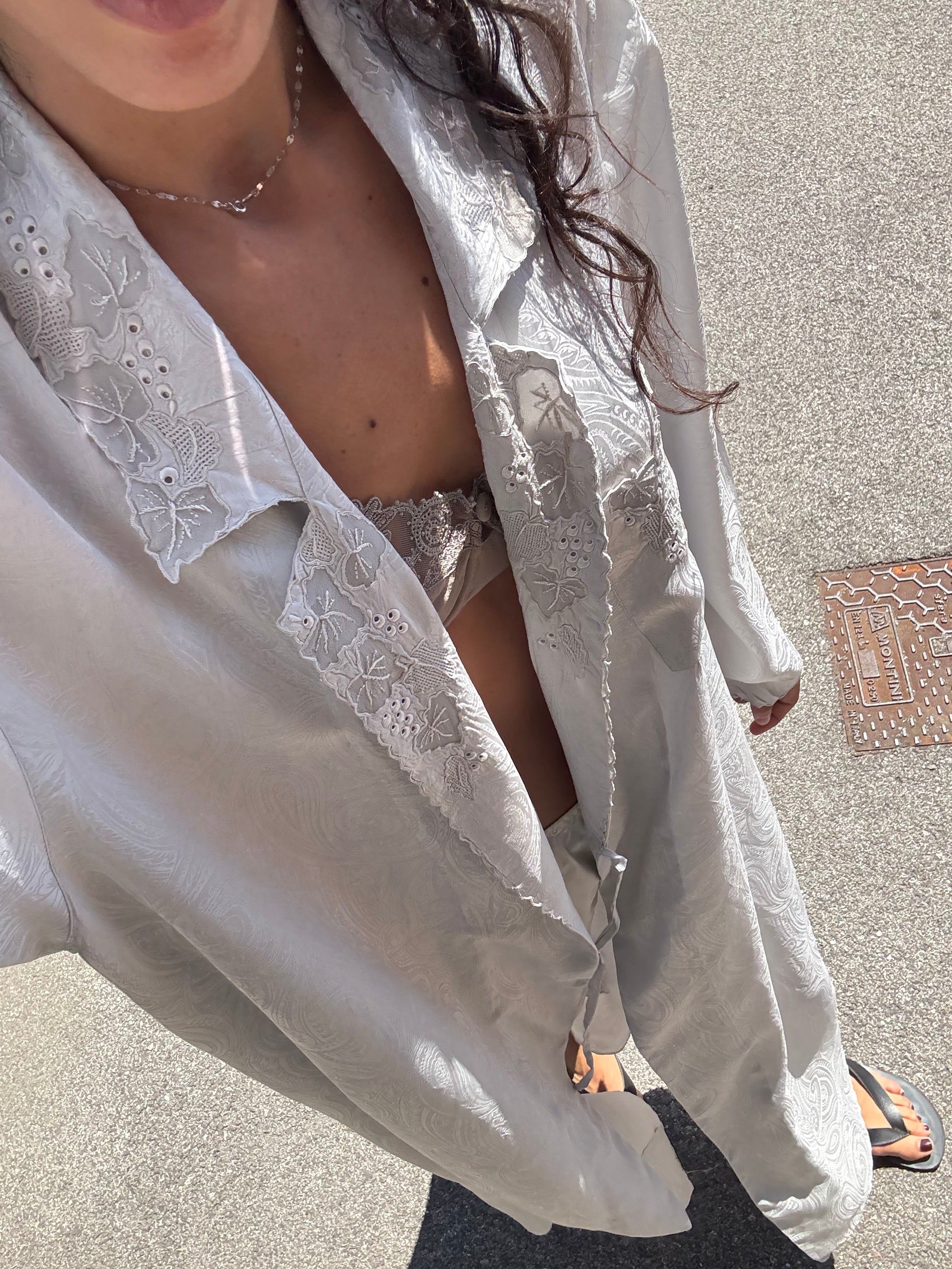 100 silk vestaglia