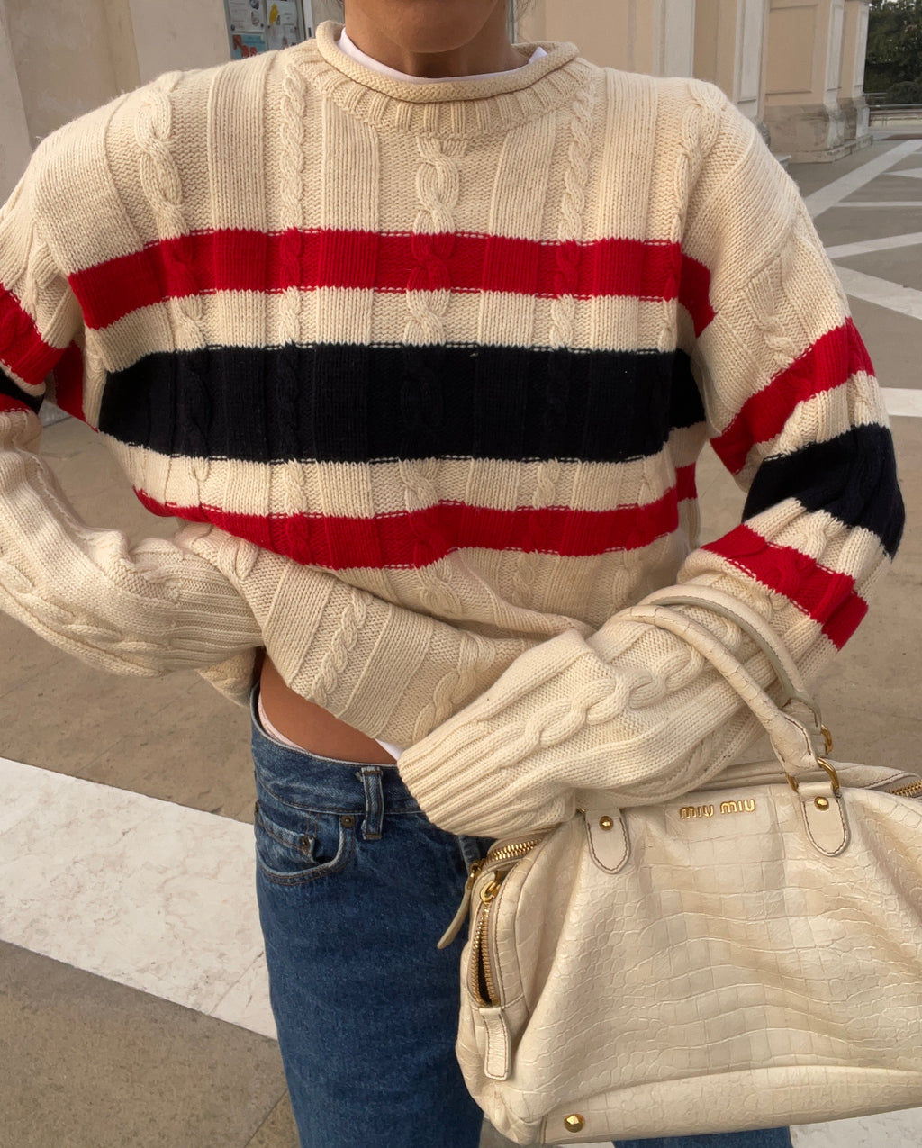 Striped wool jumper