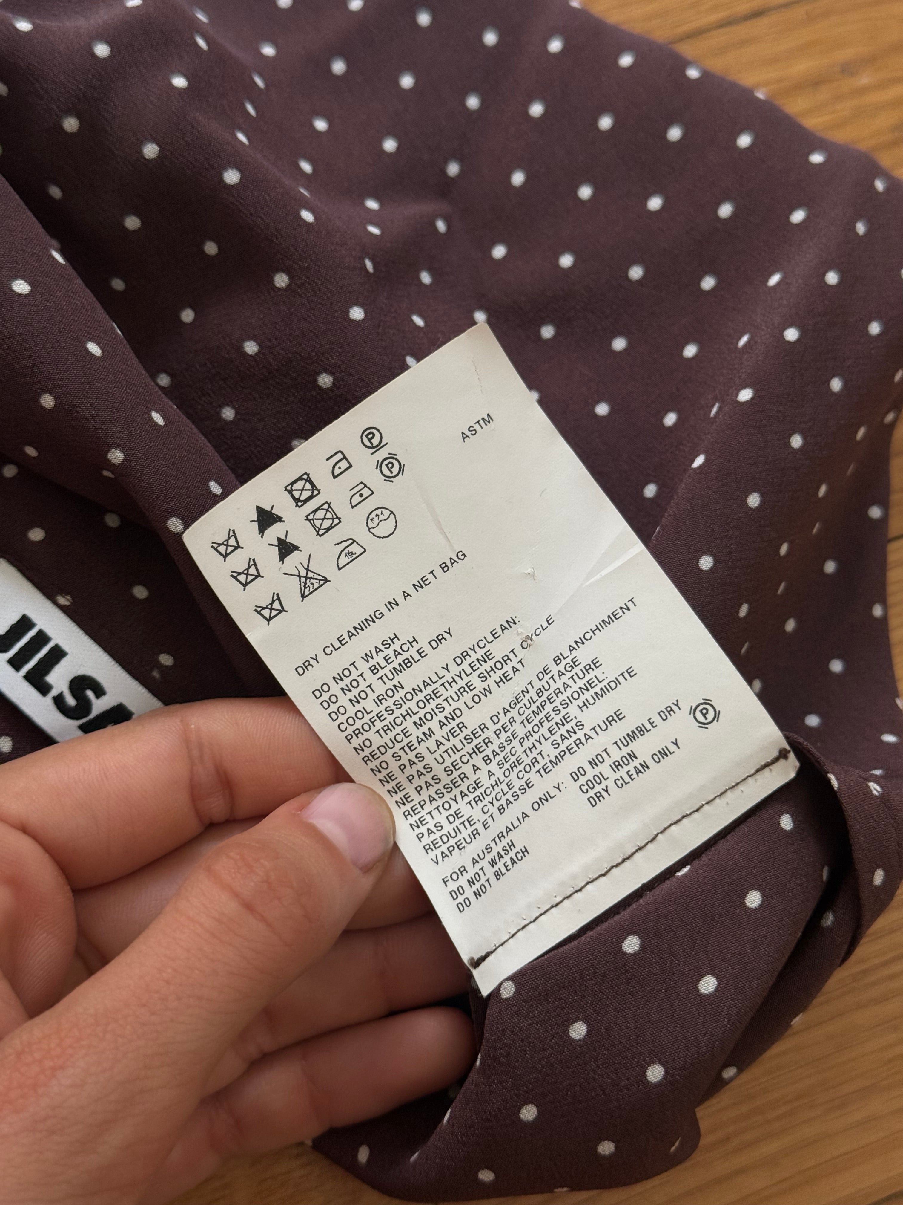 JIL SANDER polka dot silk dress