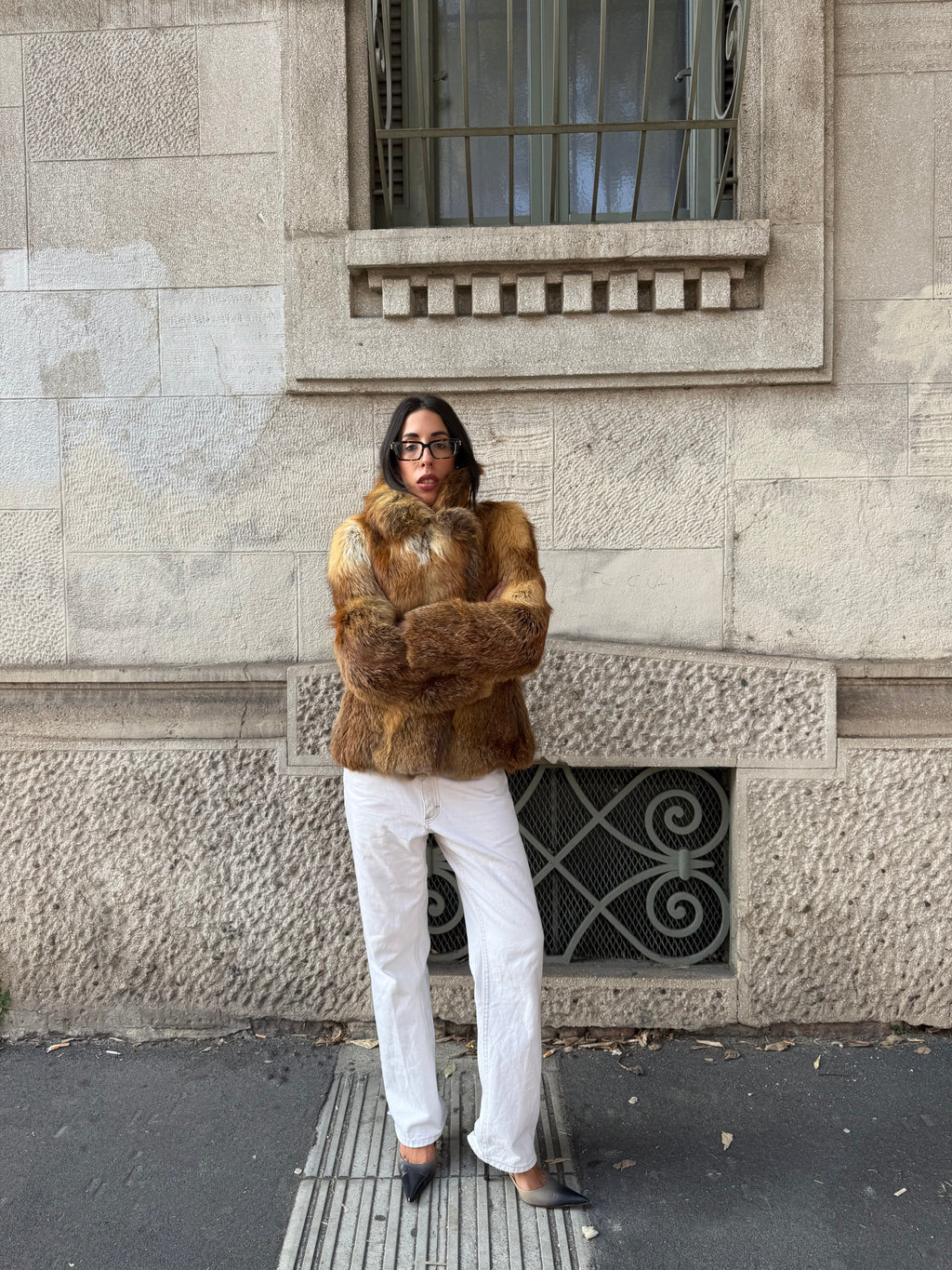 Fox fur vintage jacket