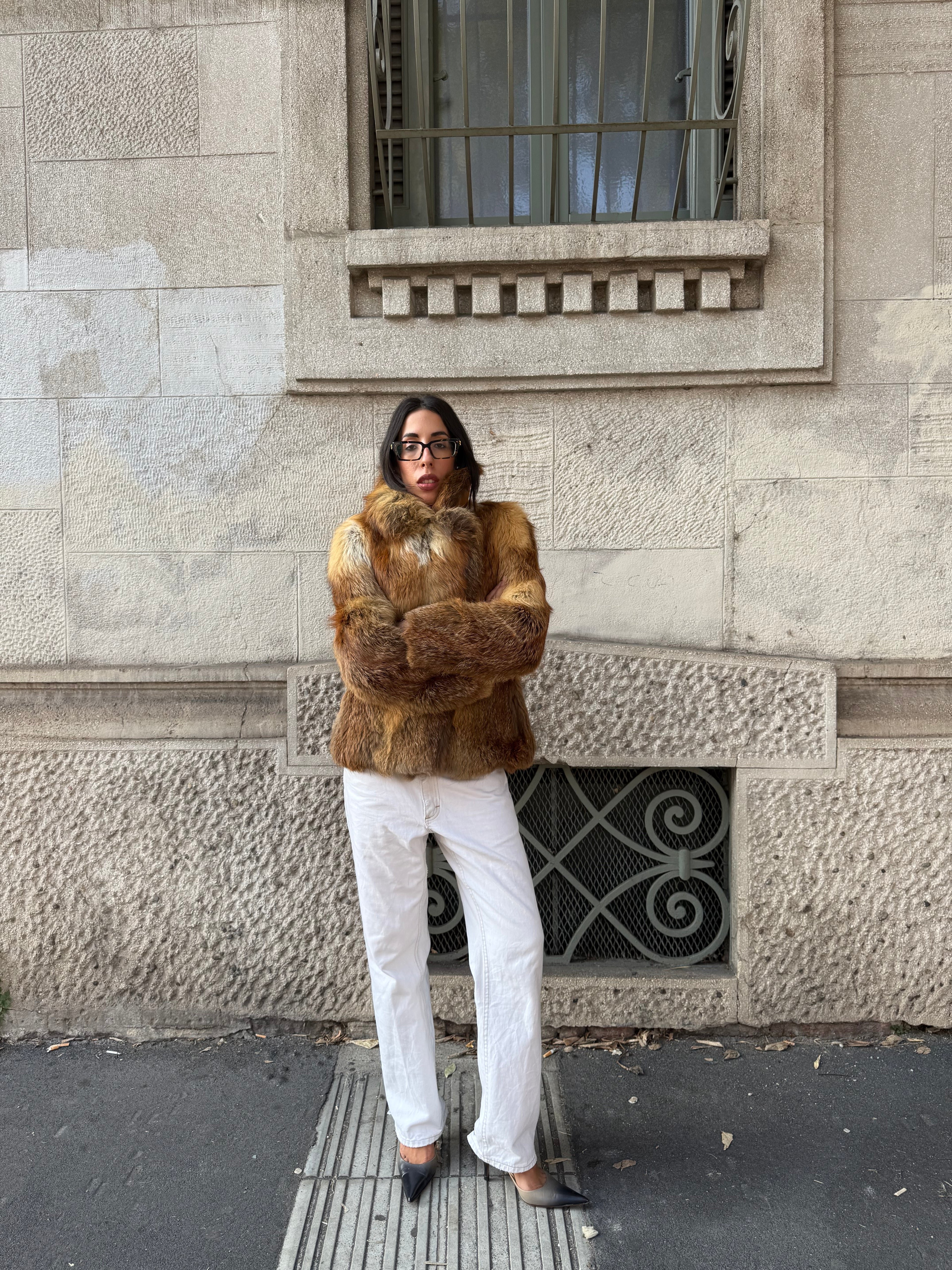 Fox fur vintage jacket
