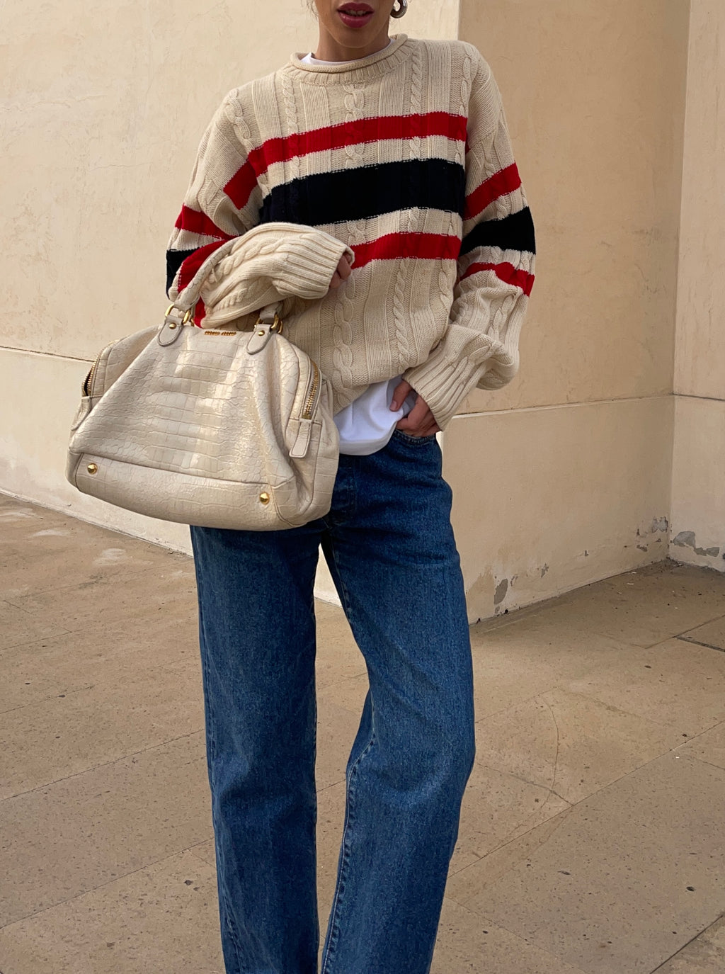 Striped wool jumper
