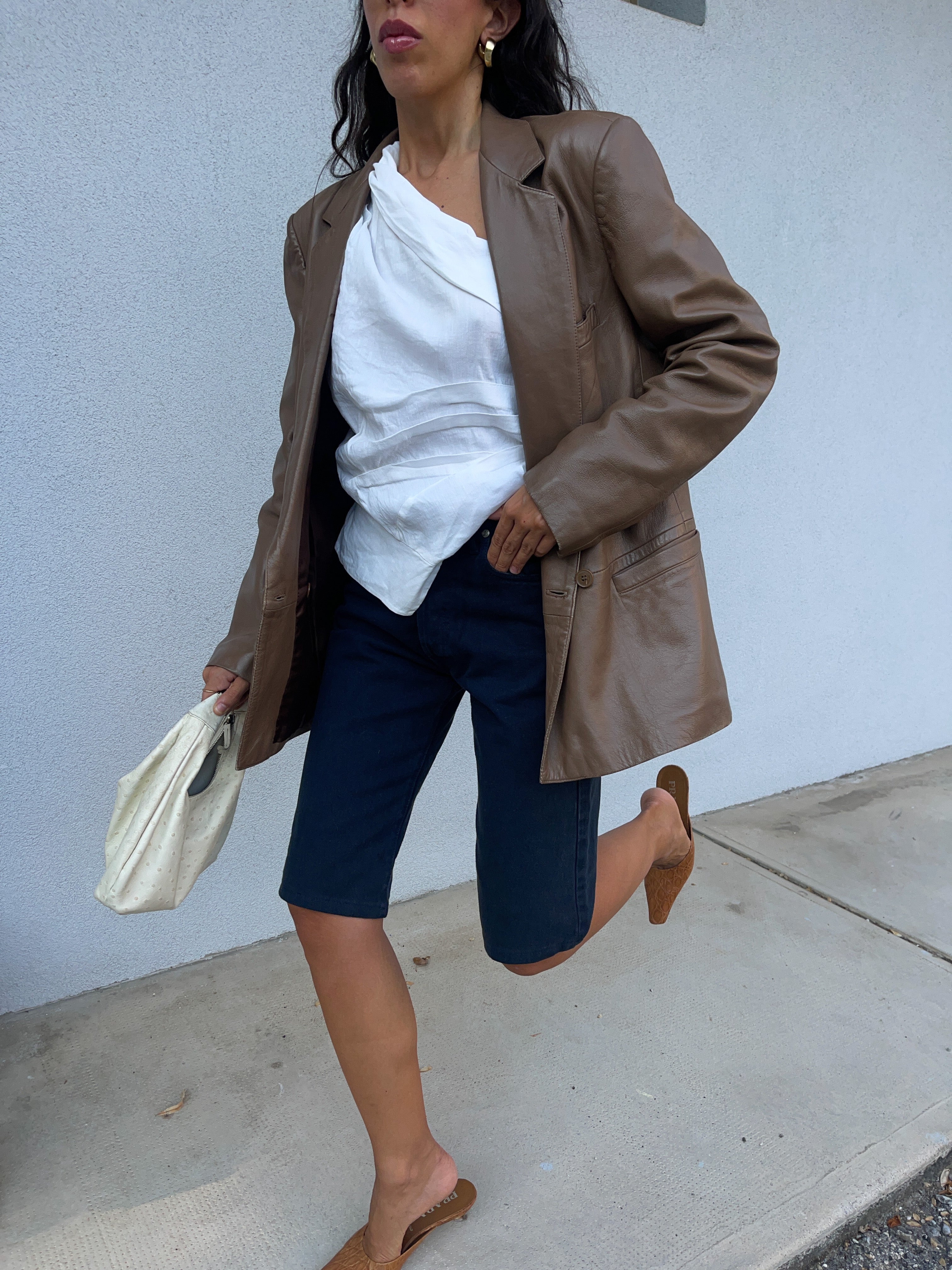 Leather blazer