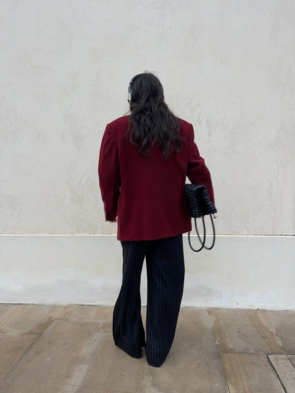 Burgundy wool blazer