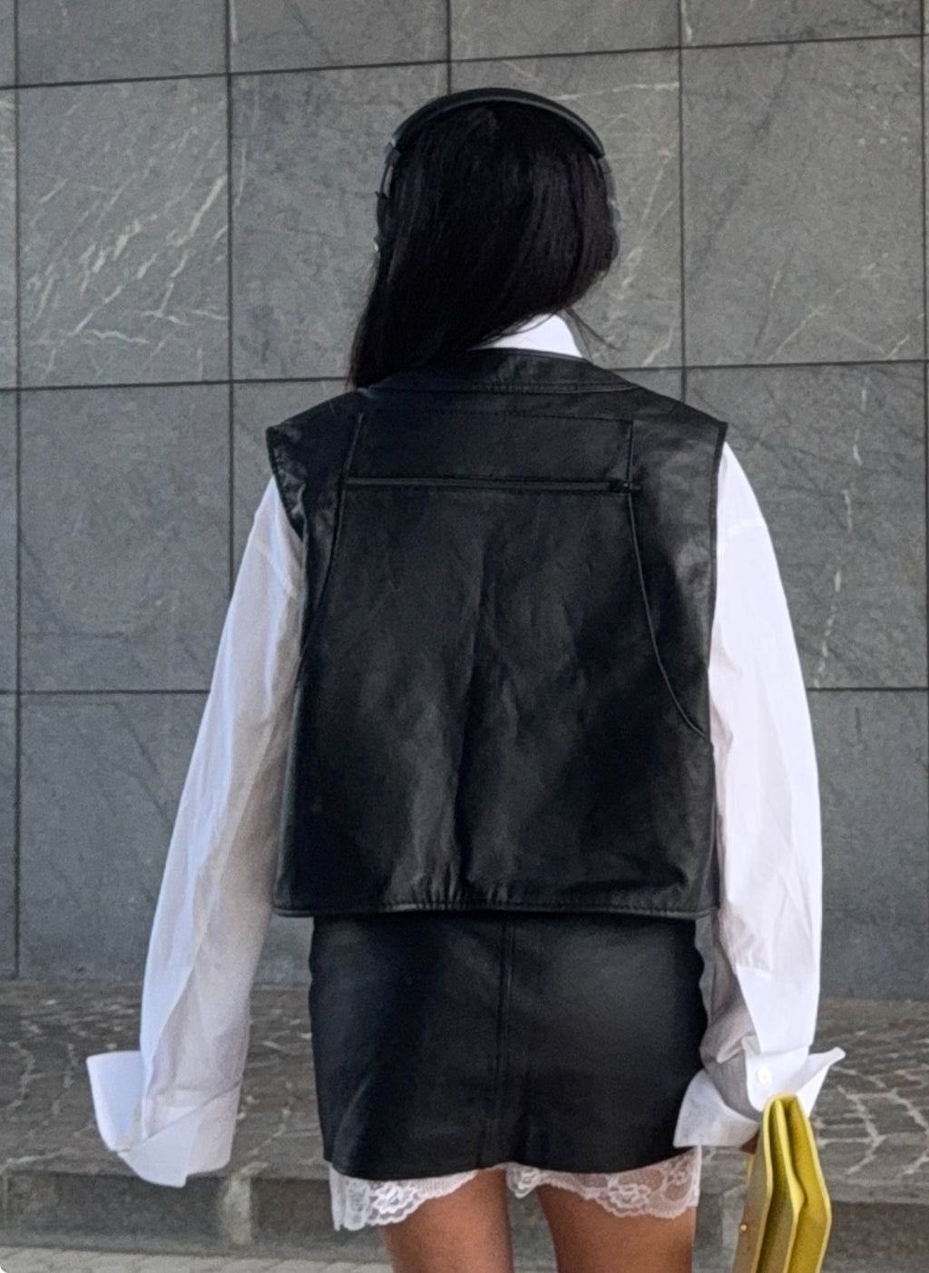 100% leather gilet
