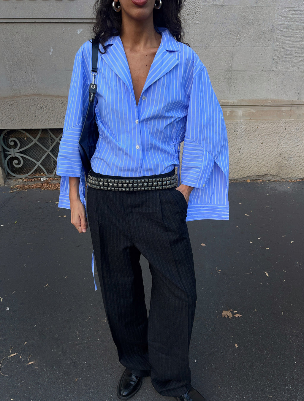 100 wool gessato suit