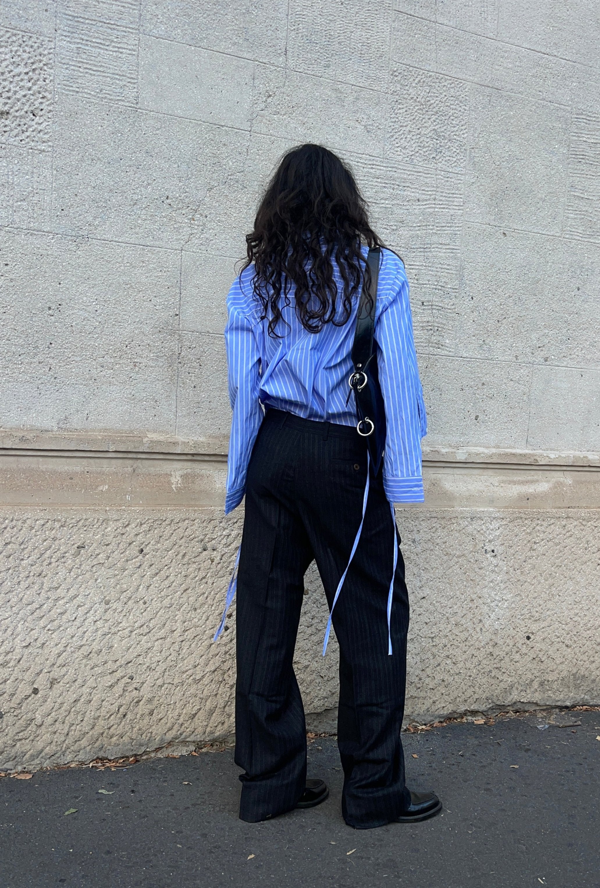 100 wool gessato suit