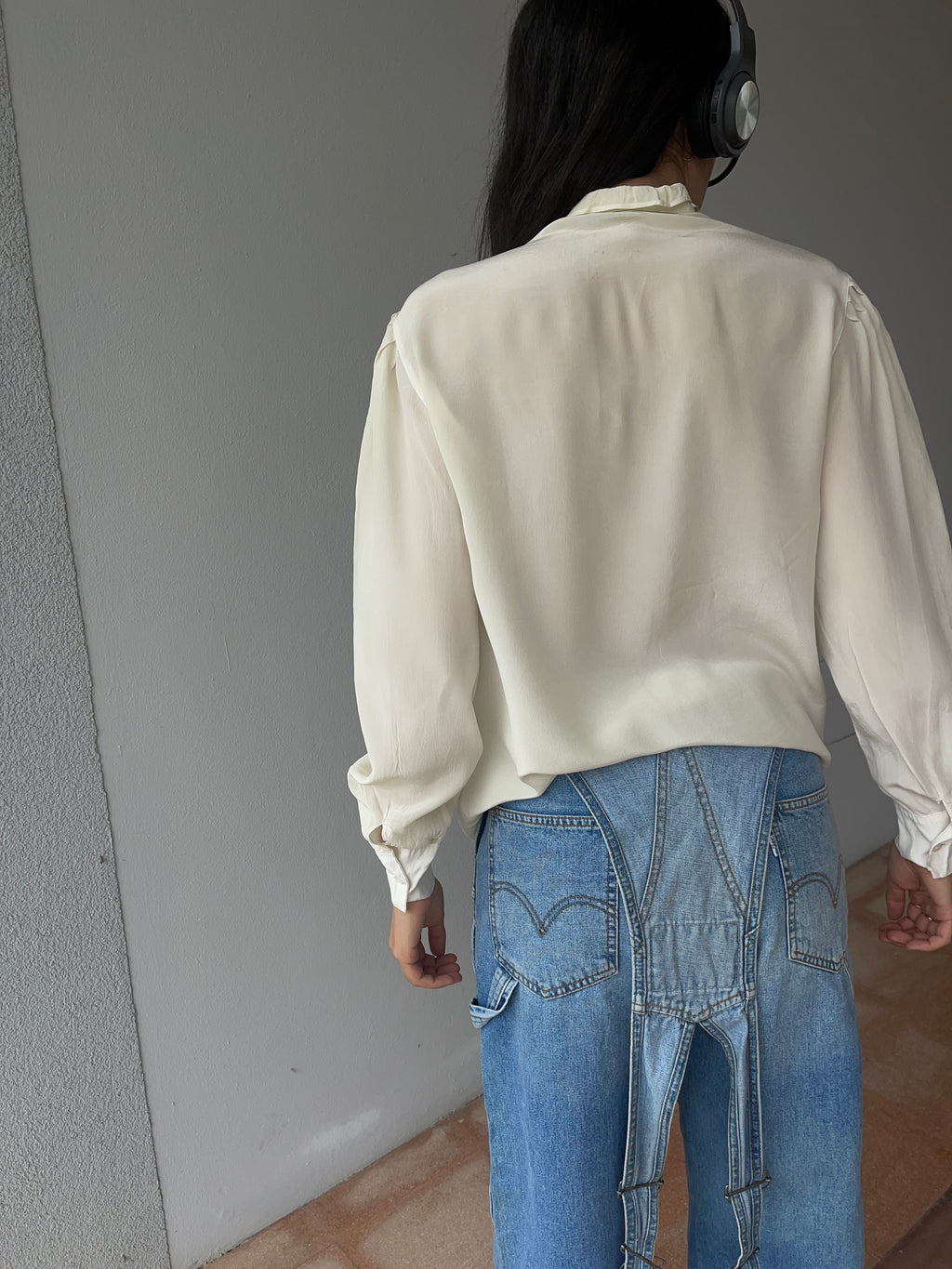 100 silk ivory shirt