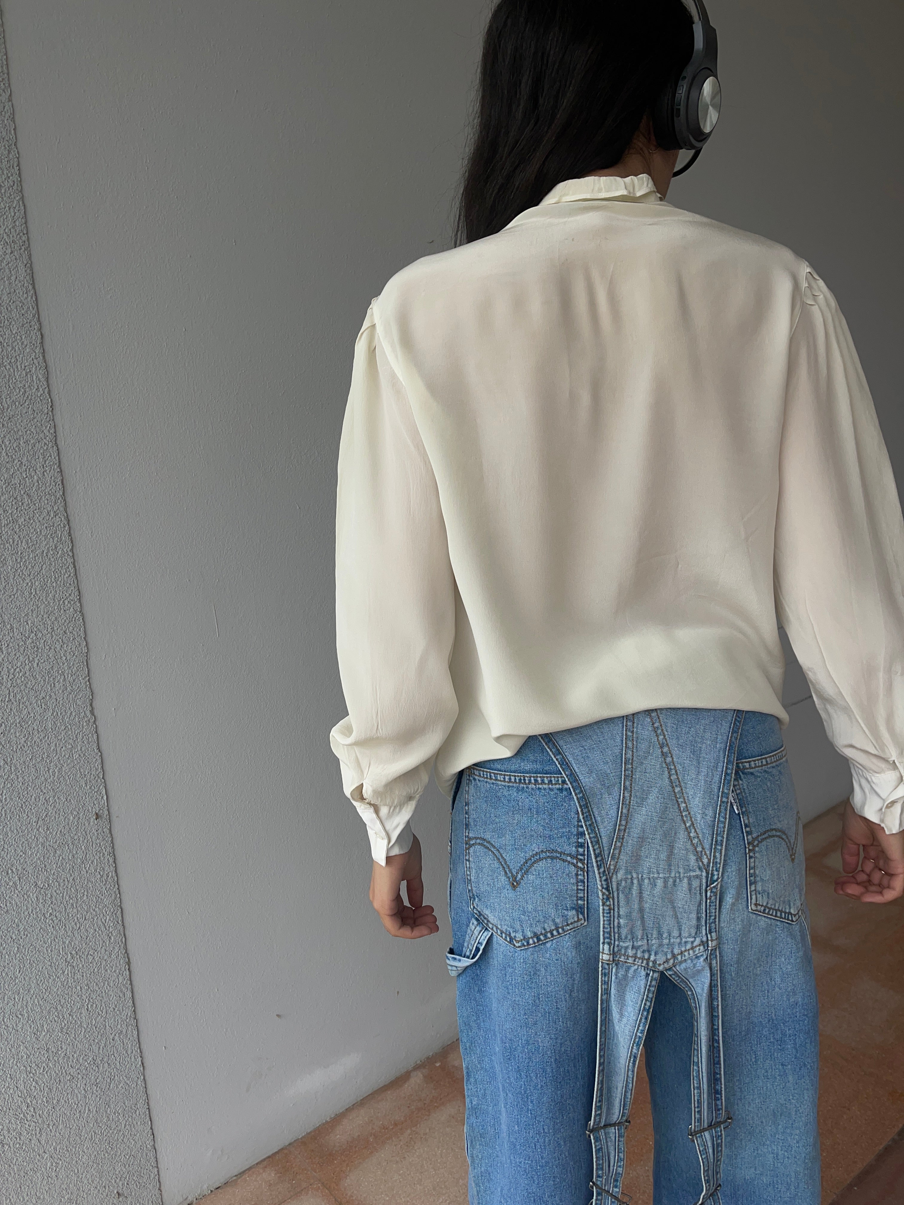 100 silk ivory shirt