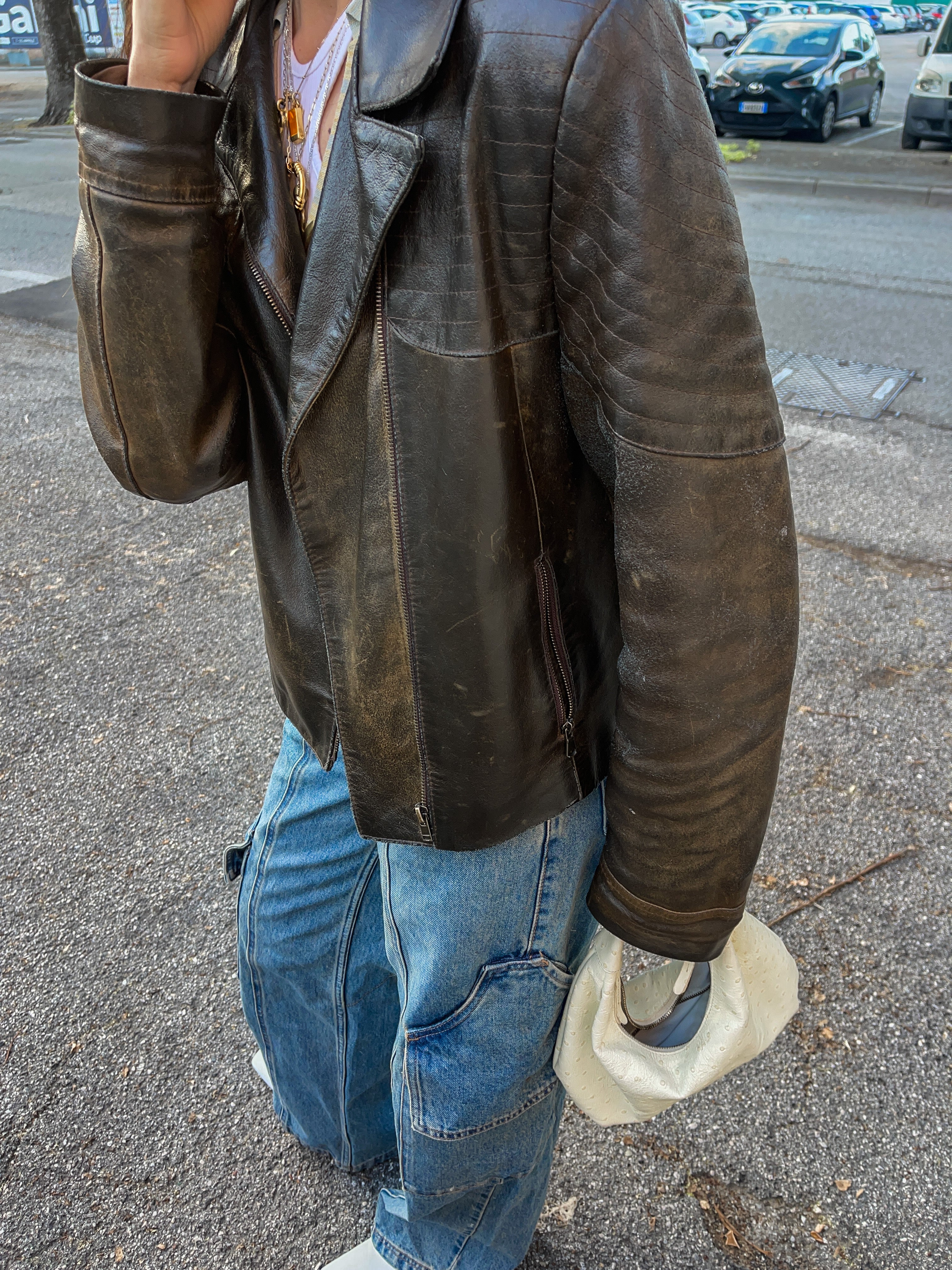 Leather chiodo