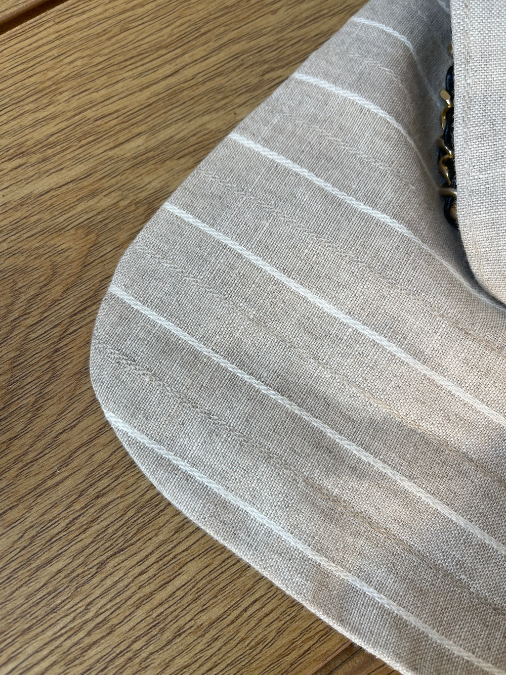 100 linen pinstripe blazer