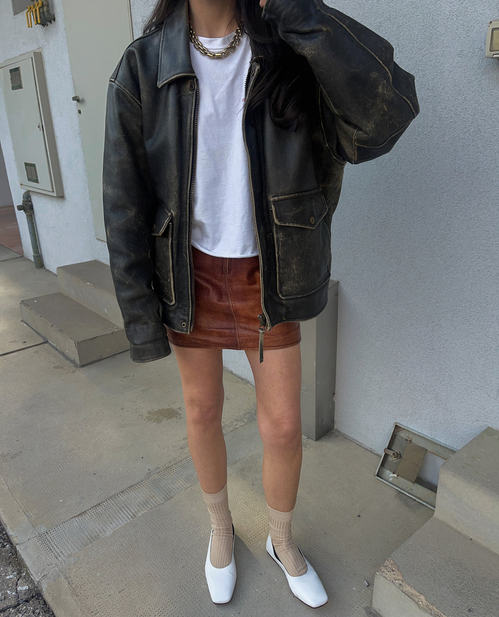 Leather skirt