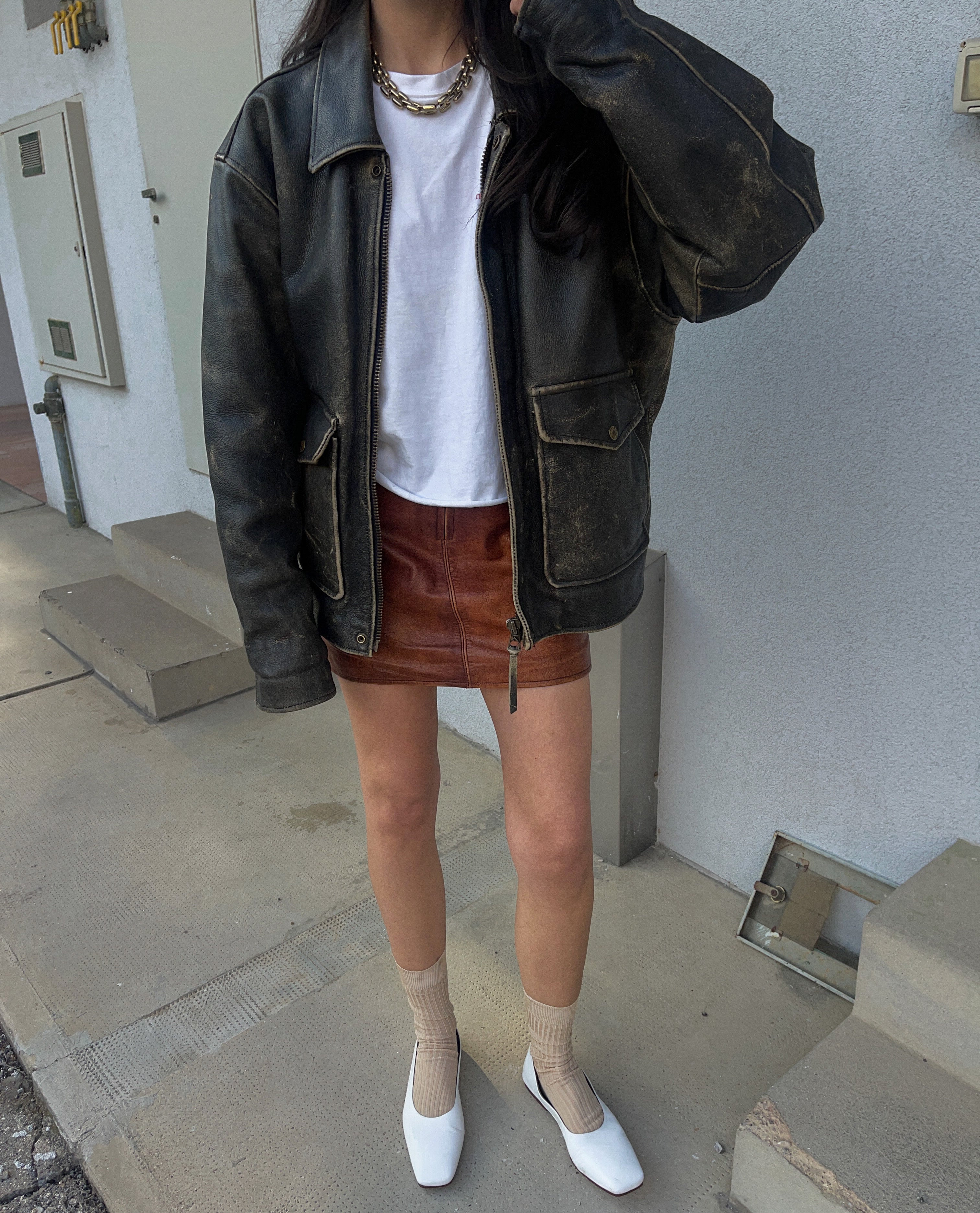 Leather skirt