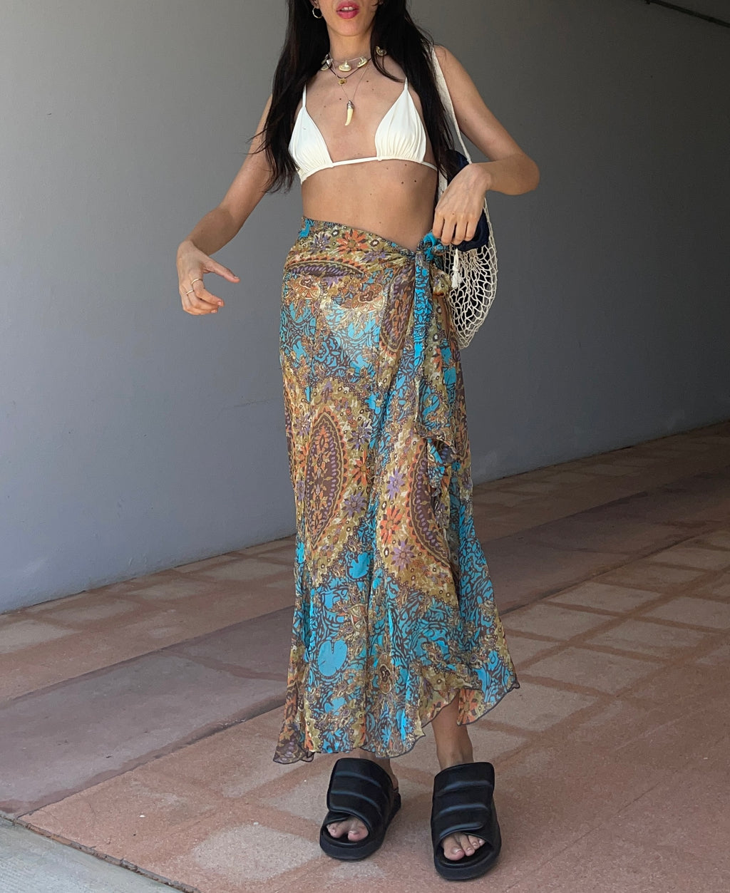 100 silk pareo skirt