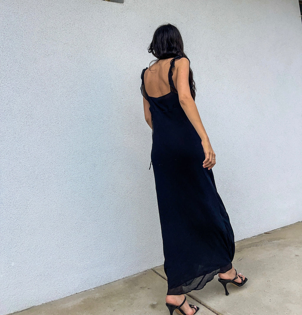 Silk black dress