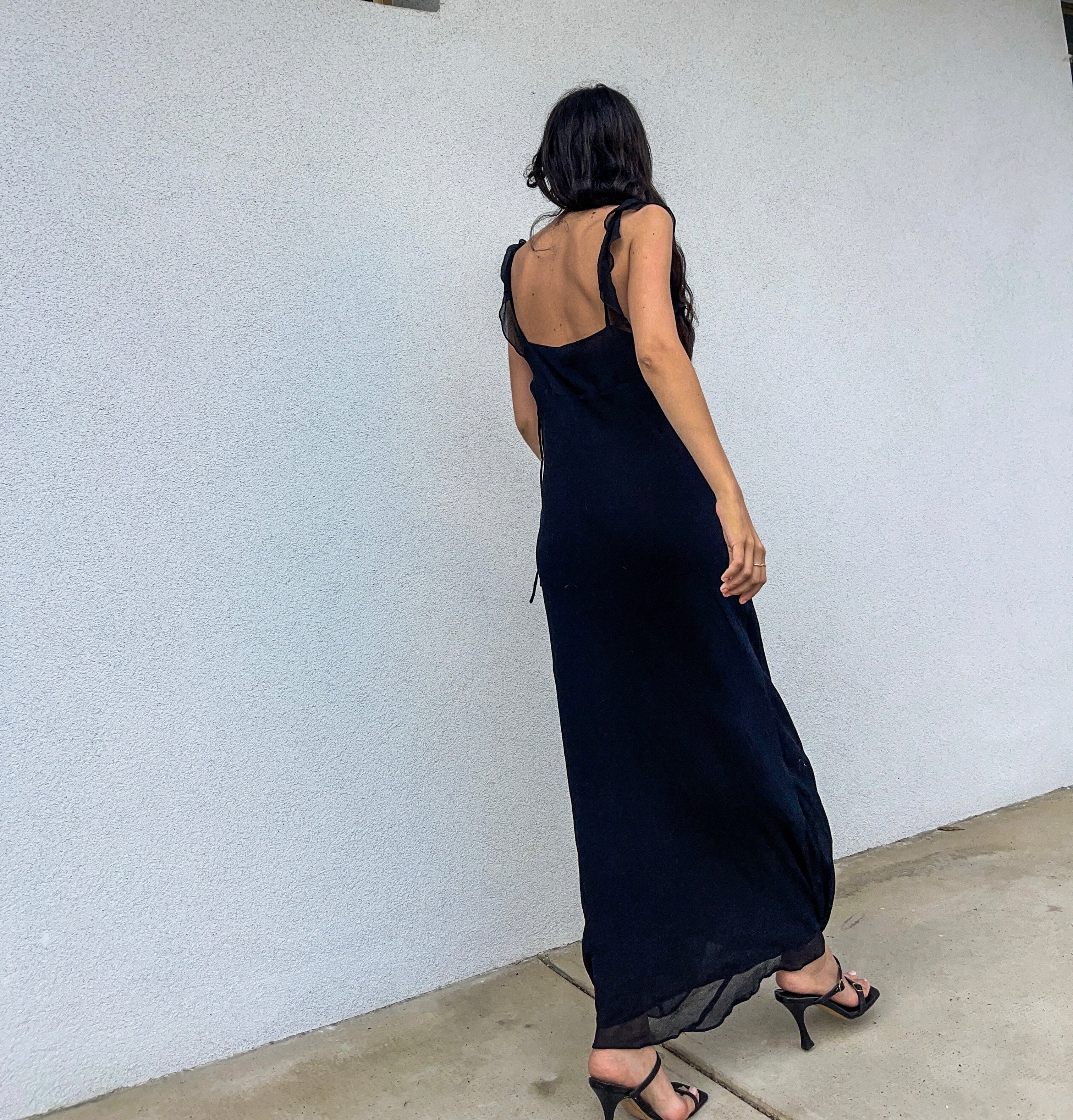 Silk black dress