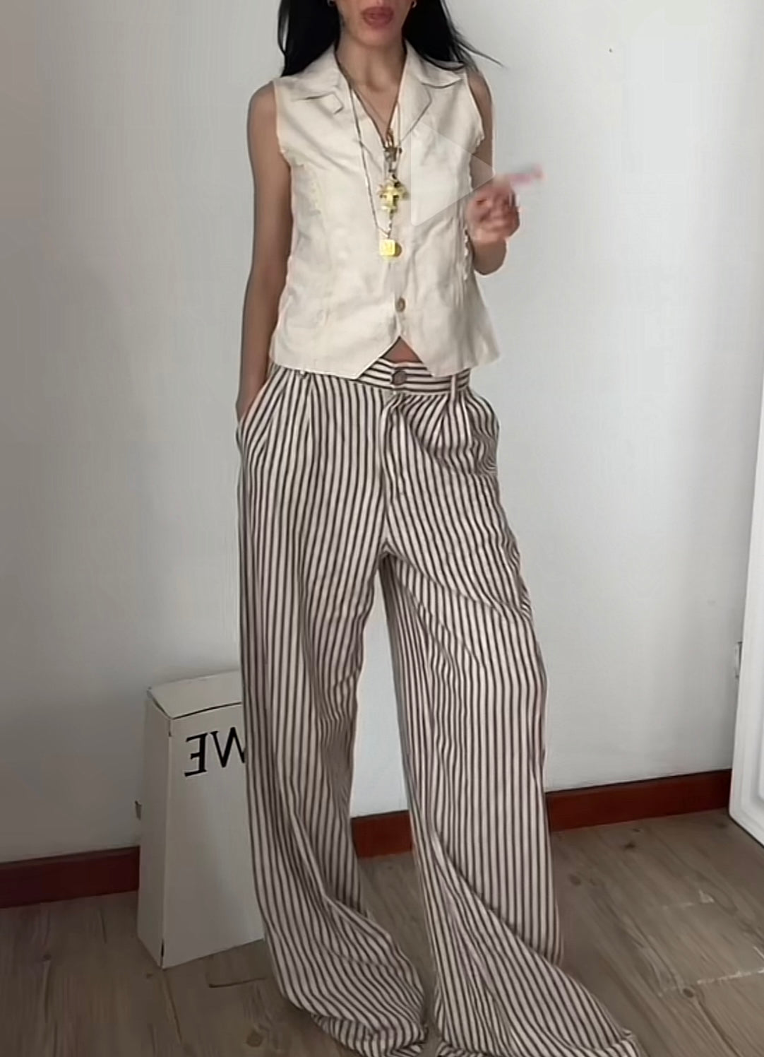 linen striped dreamy pants 🥲