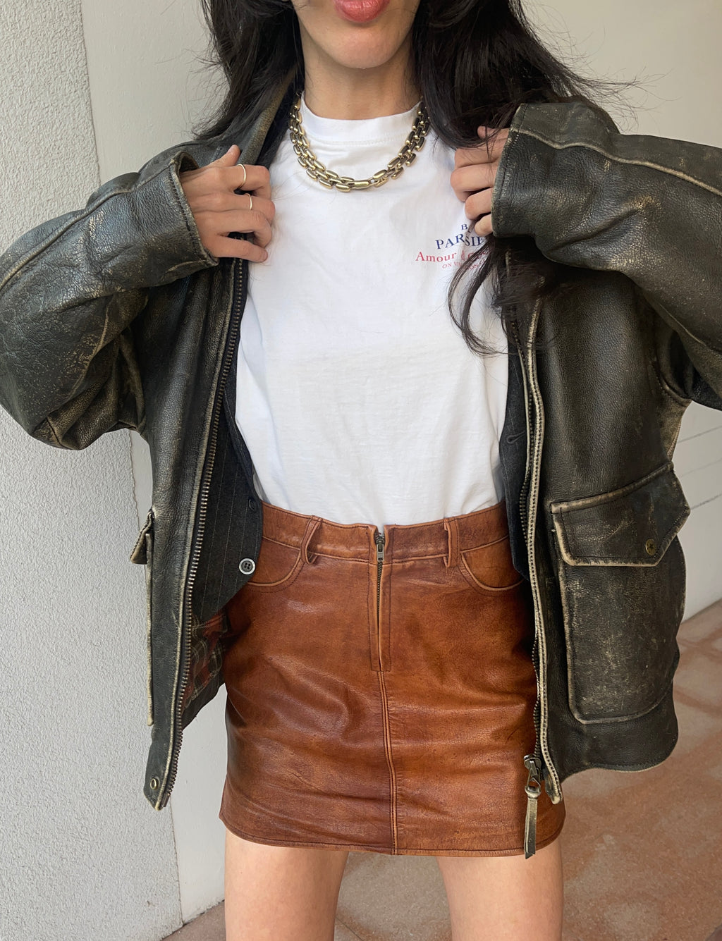 Leather skirt
