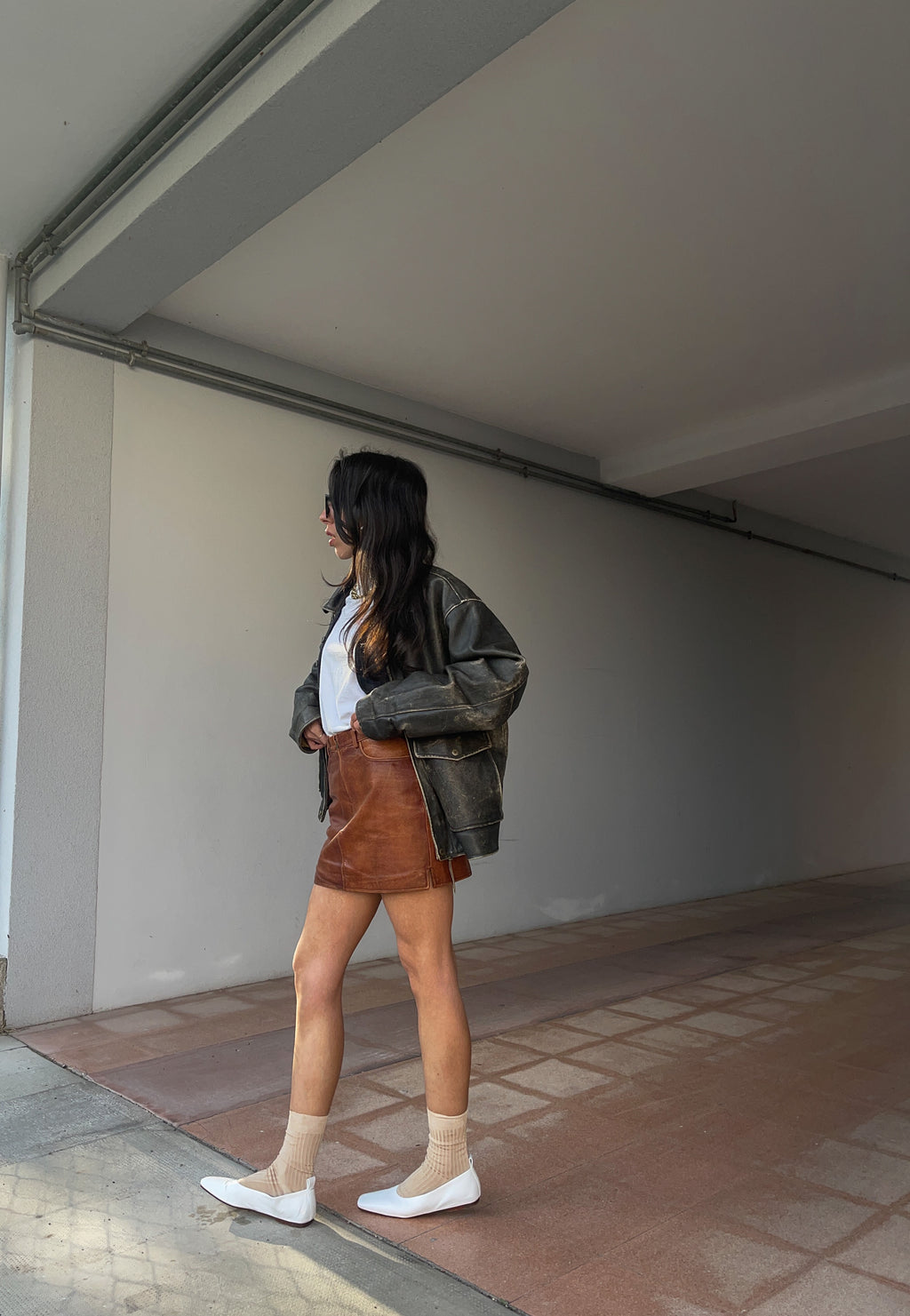 Leather skirt
