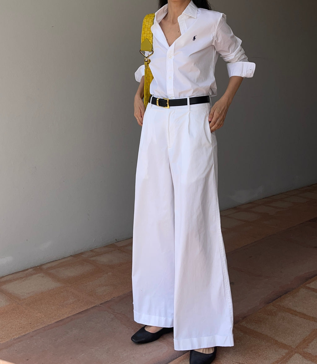 100 cotton white pants