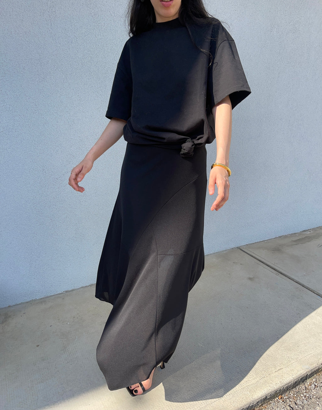 Black  asymmetric skirt