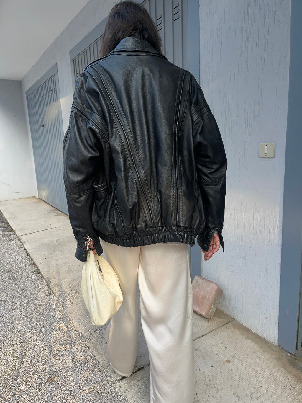 Black bomber jacket