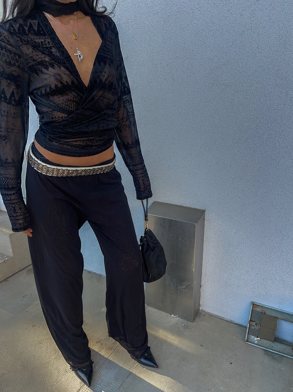 Jean Paul Gaultier tattoo criss cross top