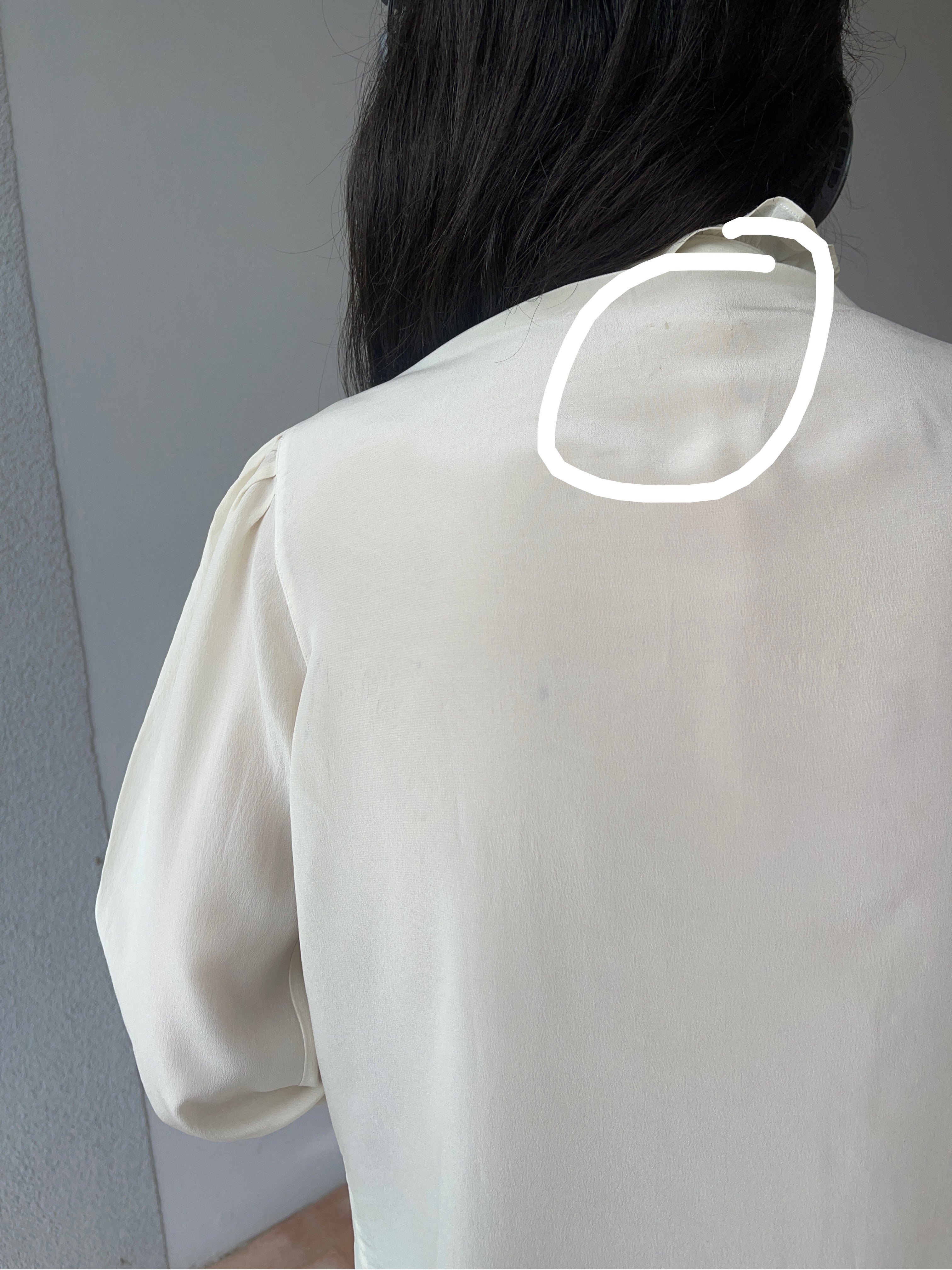 100 silk ivory shirt