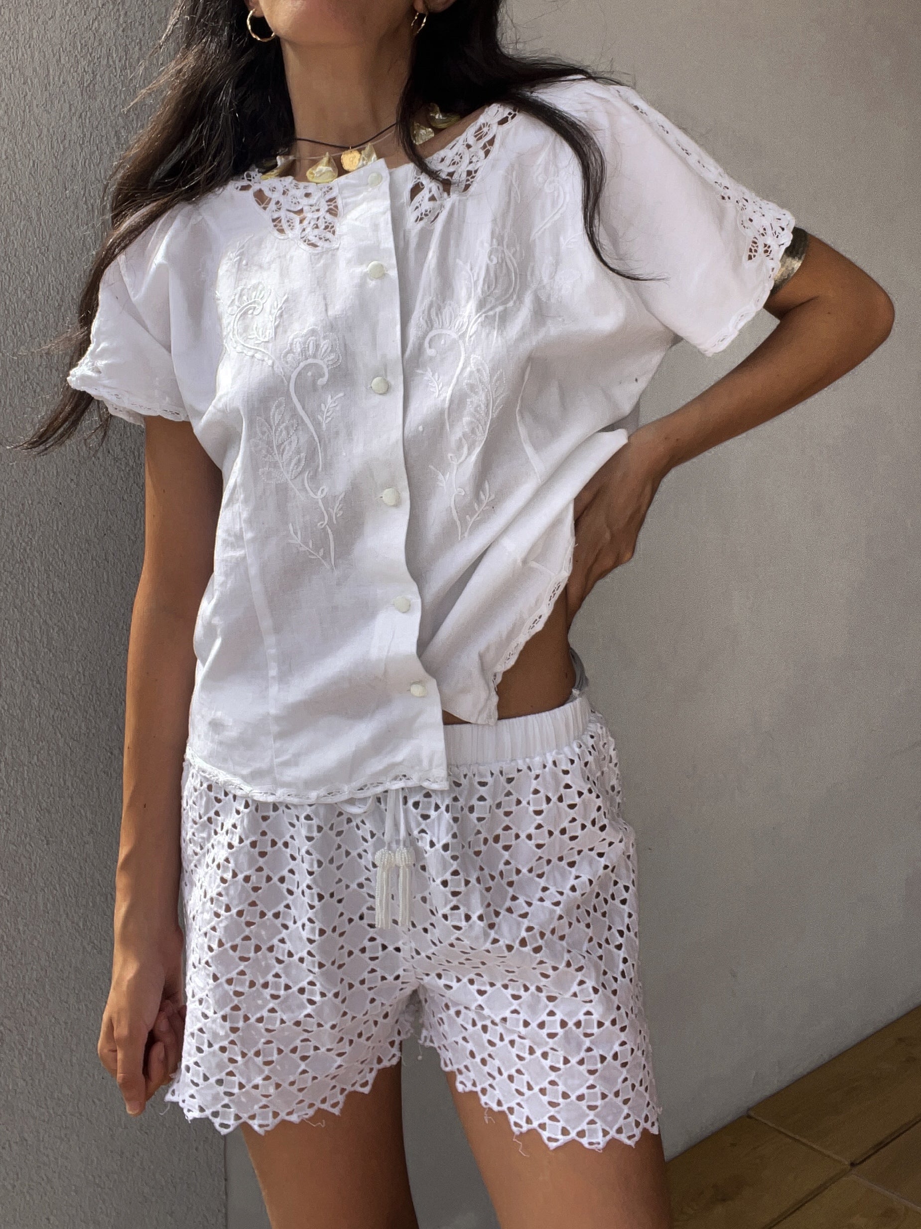 Cotton romantic shirt