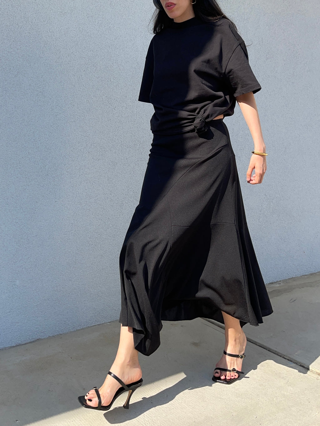 Black  asymmetric skirt