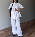 Linen blend trousers