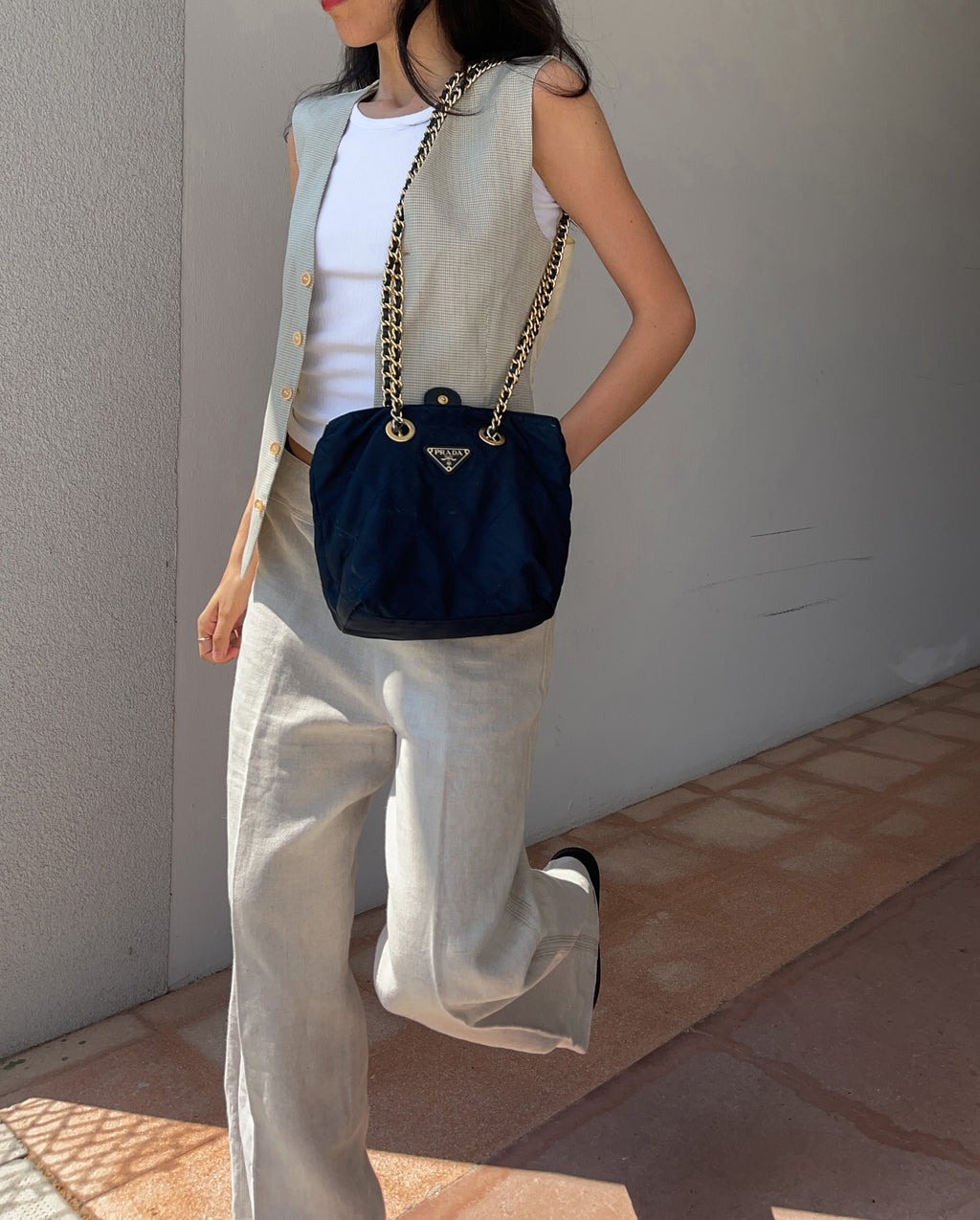 100 linen thick pants