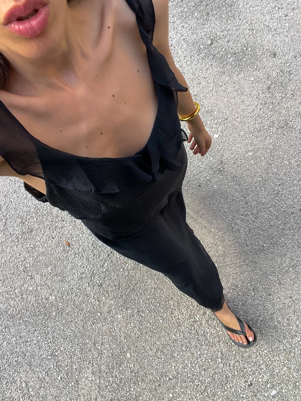 Silk black dress